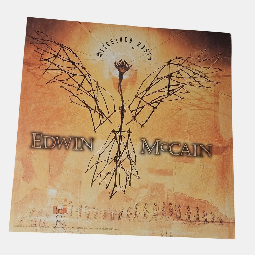 Edwin McCain Misguided Roses 1997 Promo Poster 12x12 Double‎ Sided Atlantic